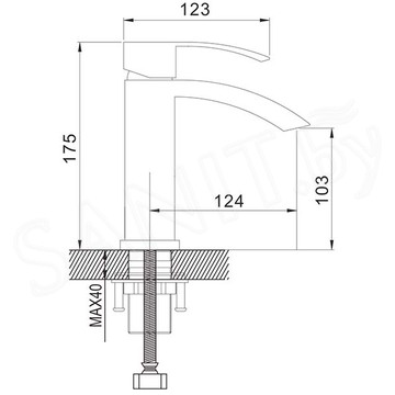 Смеситель для умывальника Rose R1501T