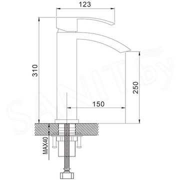 Смеситель для умывальника Rose R1511T