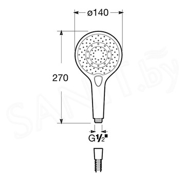 Душевая лейка Roca Plenum Round 5B1111C00