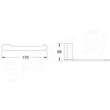 Держатель для туалетной бумаги Rose RG1705H