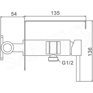 Смеситель встраиваемый Frap F7516 с гигиеническим душем