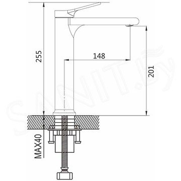 Смеситель для умывальника Shevanik S8311T