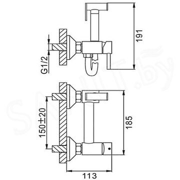 Смеситель для биде Frap F7503-6