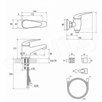 Набор смесителей Ravak Set Suzan D 70508019 3 в 1