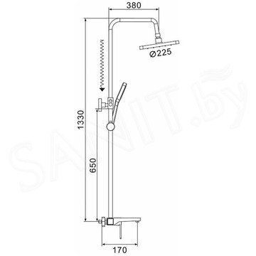 Душевая стойка Shevanik S9736H