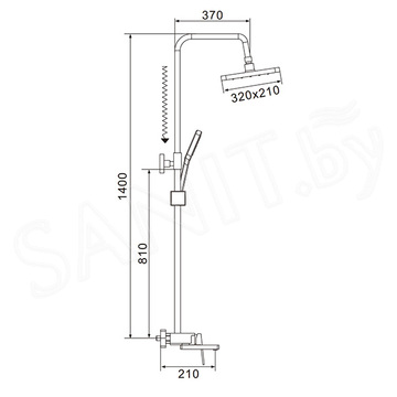 Душевая стойка Shevanik S6836C