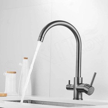 Смеситель для кухонной мойки Shevanik S128T с подключением к фильтру воды