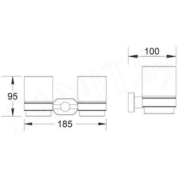 Стакан Shevanik SG5122H / SG5122T двойной