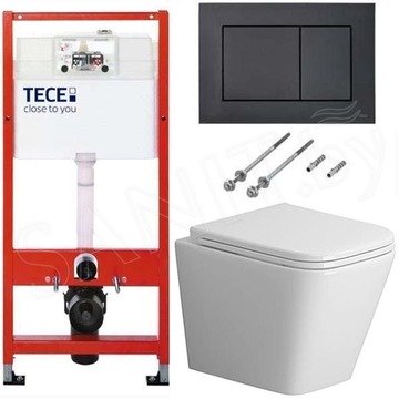 Система инсталляции для унитаза TECEbase kit c кнопкой 9240407 и унитазом Niagara Atrio NG-9303