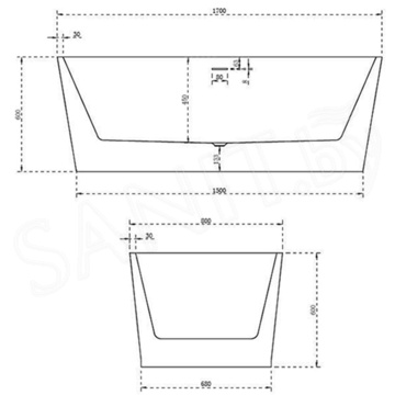 Акриловая ванна Abber AB9209MB