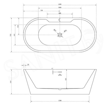 Акриловая ванна Abber AB9299-1.5 / AB9299-1.6 / AB9299-1.7