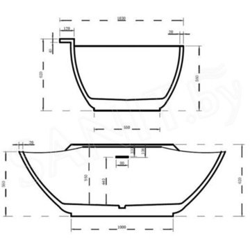 Акриловая ванна Abber AB9237