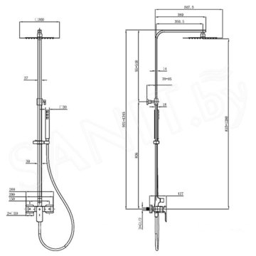 Душевая стойка Allen Brau Infinity 5.21012-31