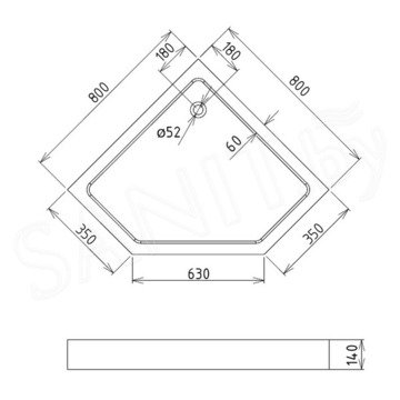 Душевой поддон Gemy ST09T / ST10T / ST11T