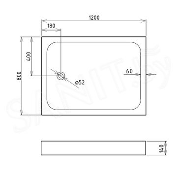 Душевой поддон Gemy ST13T / ST12