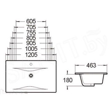 Умывальник SantiLine SL-2110 60 / 70 / 80 / 90