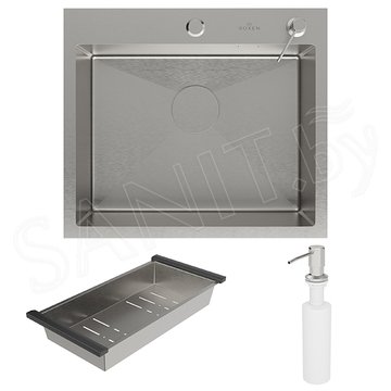 Кухонная мойка Roxen Simple 560220-55 с коландером и дозатором