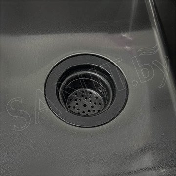 Кухонная мойка Roxen Simple 560220-55B PVD (графит) с коландером и дозатором