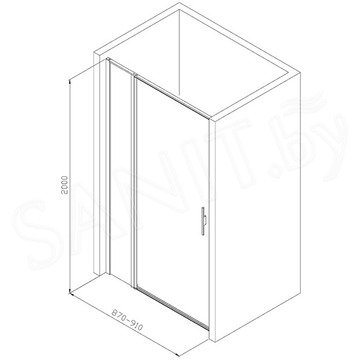 Душевая дверь Allen Brau Priority 3.31002.BA / 3.31005.BA  / 3.31008.BA / 3.31011.BA