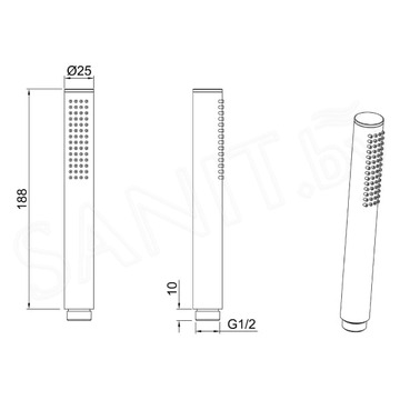 Душевая лейка Allen Brau Priority 5.31020-00