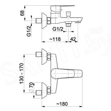 Смеситель для ванны Armatura Sofit 5114-010-00