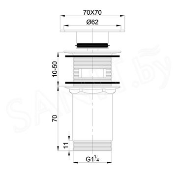 Донный клапан Omnires Q706CR