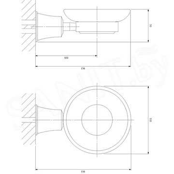 Мыльница Omnires Art Line AL53420CR