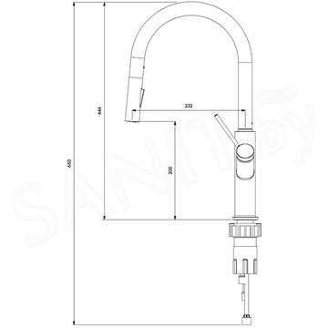 Смеситель для кухонной мойки Omnires Bend BE6455GL