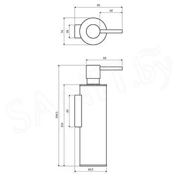 Дозатор для моющих средств Omnires Modern Project MP60721CR