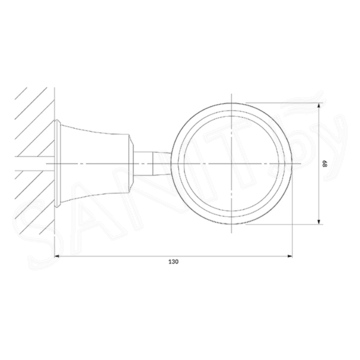 Стакан Omnires Art Line AL53320CR