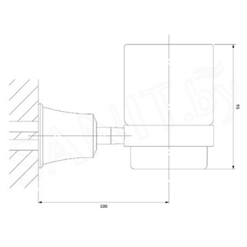 Стакан Omnires Art Line AL53320CR