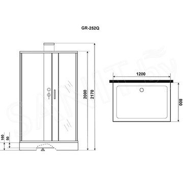 Душевая кабина Grossman Elegans GR252Q