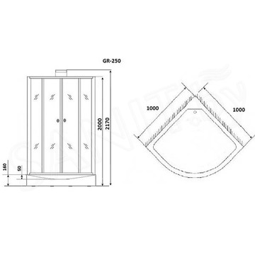 Душевая кабина Grossman Elegans GR250 / GR251