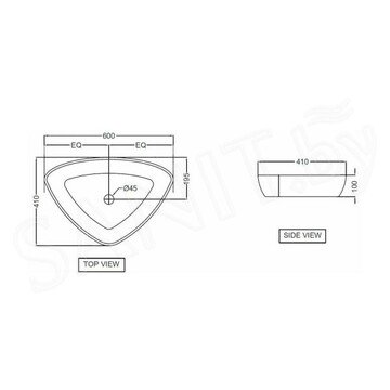 Умывальник Jaquar LYS-WHT-38901N