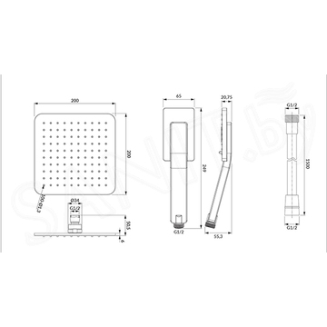 Душевая стойка Omnires Baretti BA7844BL