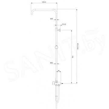 Душевая стойка Omnires Davis SYSDAVISCR