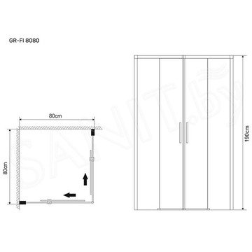 Душевой уголок Grossman Fly GR-8080Fl / GR-9090Fl