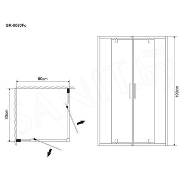 Душевой уголок Grossman Forta GR-8080Fo / GR-9090Fo / GR-1010Fo