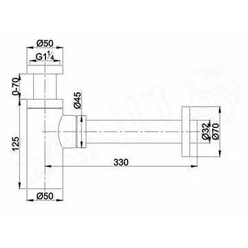 Сифон для умывальника Omnires A186GLB