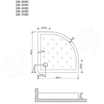 Душевой поддон Grossman GR-119009020 / GR-119210020