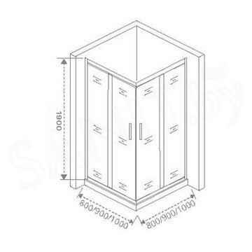 Душевой уголок Good Door Cofe CR-C-CH