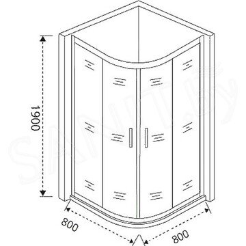 Душевой уголок Good Door Cofe R-C-CH