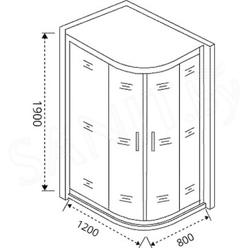 Душевой уголок Good Door Cofe R-120-C-CH