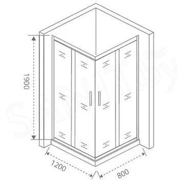 Душевой уголок Good Door Cofe CR-120-80-C-B / CR-120-90-C-B