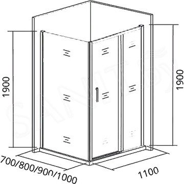 Душевая дверь Good Door Cofe WTW-C-CH