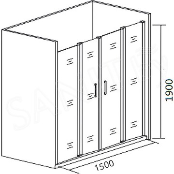 Душевая дверь Good Door Cofe WTW-TD-C-CH