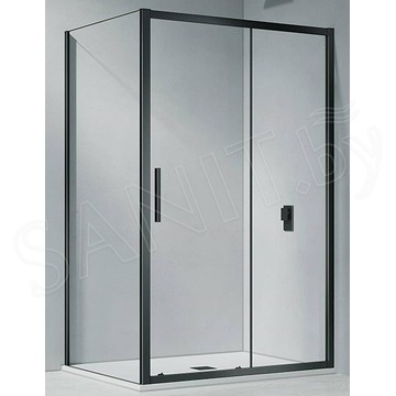 Душевой уголок Good Door Cofe WTW+SP 130 профиль черный