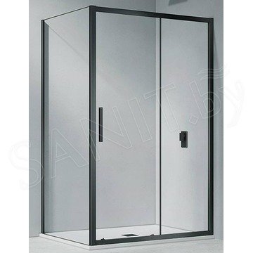Душевой уголок Good Door Cofe WTW+SP 140 профиль черный