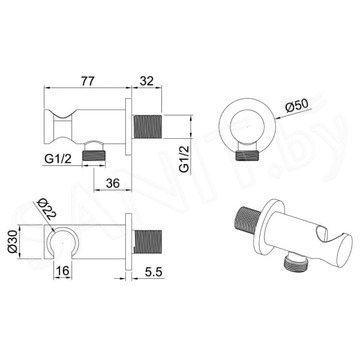 Шланговое подключение с лейкой Allen Brau Priority 5.31019-00