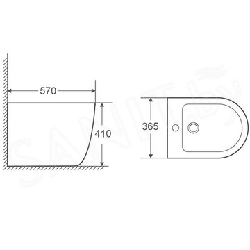 Напольное биде Grossman GR-BPR4455